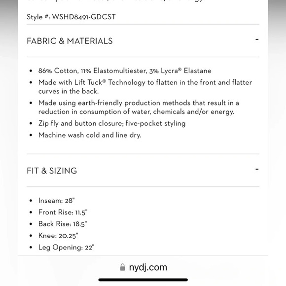 NYDJ Jeans Tummy Control No Gap Pull On Waist Match Relaxed Flare Plus Size 0X - Picture 12 of 12